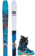 Touring skis and tourind ski boots