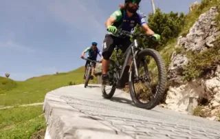 trail arena- biking on wood bridge